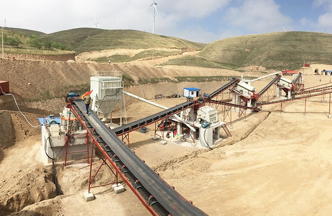 甘肃庆阳时产450-500吨花岗岩破碎骨料生产线