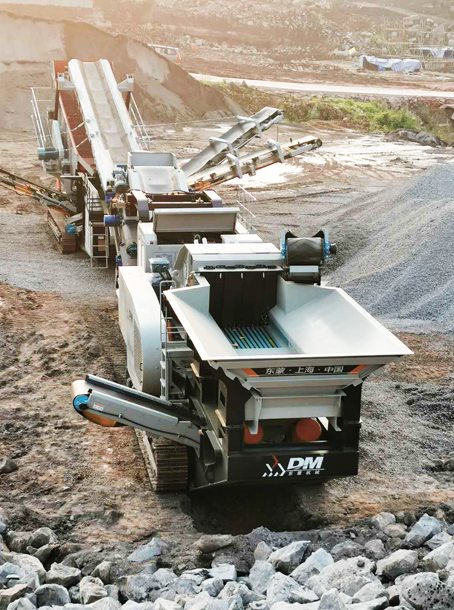 石灰石破碎机/石灰石移动破碎设备/石灰石履带式移动破碎机